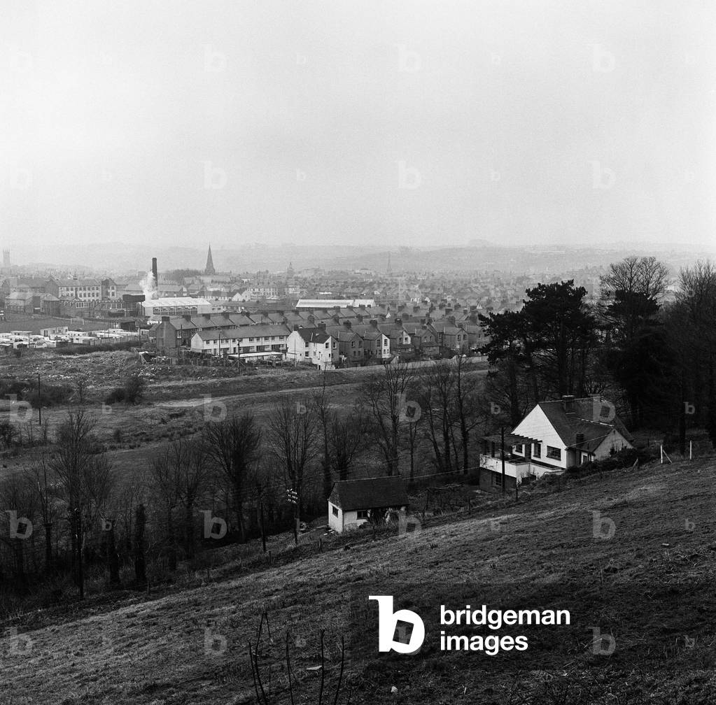 View of Barnstaple, North Devon. 9th January 1966 (b/w photo)