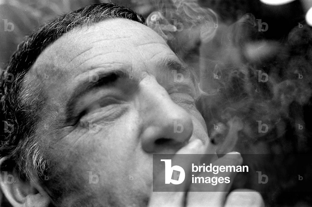1960s Jazz performer Buddy Rich, Drummer smoking a cigarette.
13th April 1967.