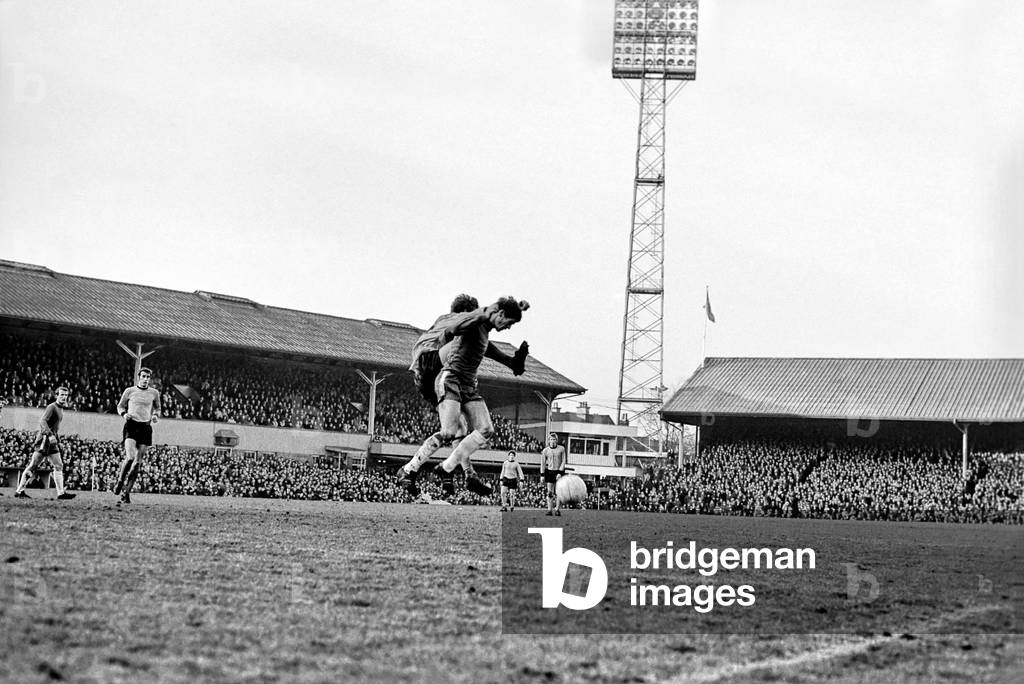 English League Division One matchWolverhampton Wanderers 3 v Chelsea 0. Action from the match. December 1969 (photo)