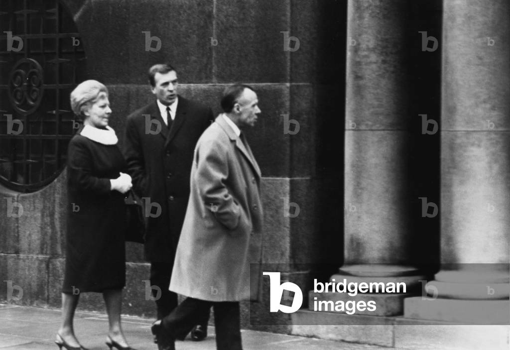 Charles Kray Snr and his wife Violet Kray, mother and father of the Kray Brothers, photographed outside the Old Bailey during their sons' trial.
April 1965.