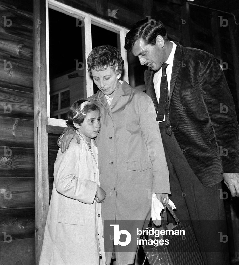 Fiesta Tours row - July 1964 - Mrs Simpson, Yvonne and dad, Gordon Simpson after being told there was 'No plane for their holiday'