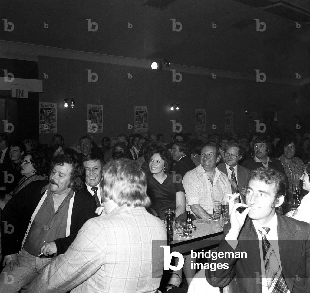 The Sunday Sun Jack Of Clubs Roadshow at The Coxlodge and Gosforth Social Club 30 May 1976 (b/w photo)