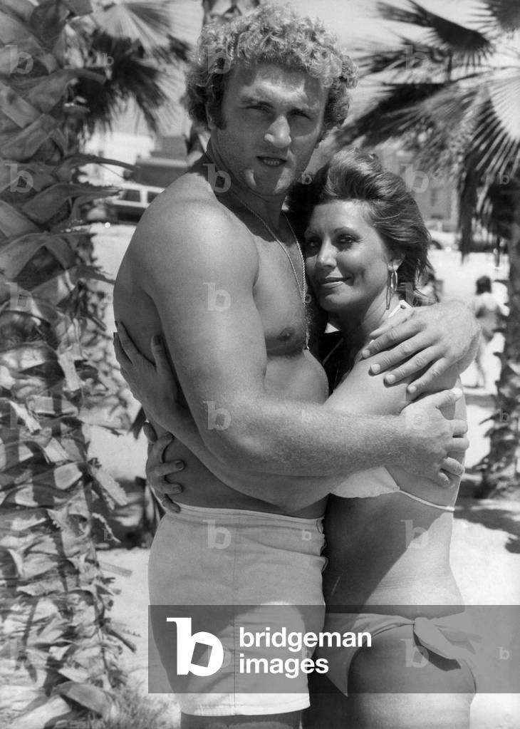 British boxer Joe Bugner and Marlene Carter, c. 1975 (b/w photo)