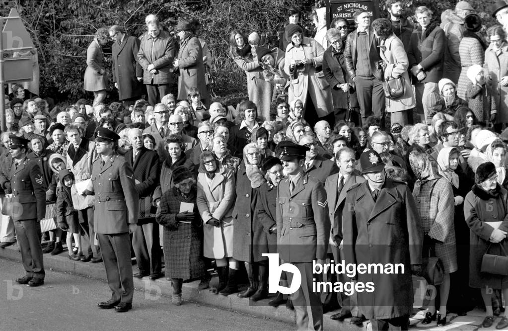 Duke of Norfolk Funeral, February 1975 (b/w photo)