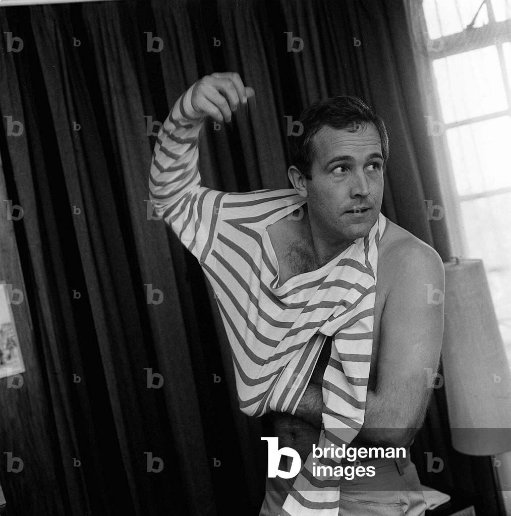 Ian Hendry actor at his home, October 1962 (b/w photo)