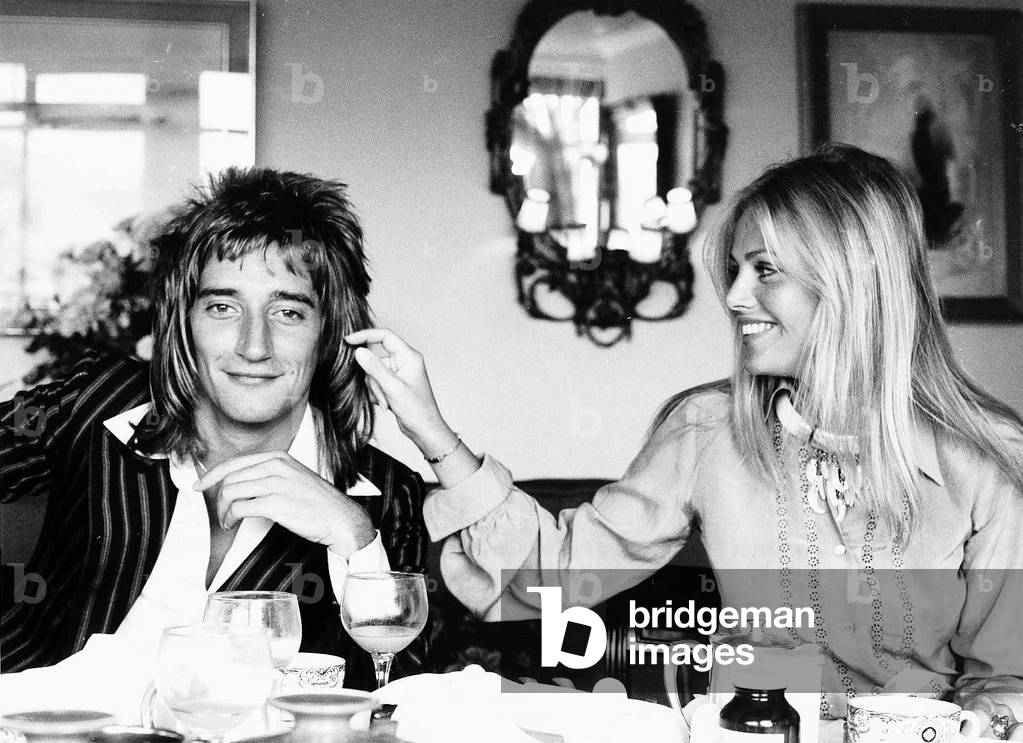 Rod Stewart Singer and Britt Ekland - February 1980