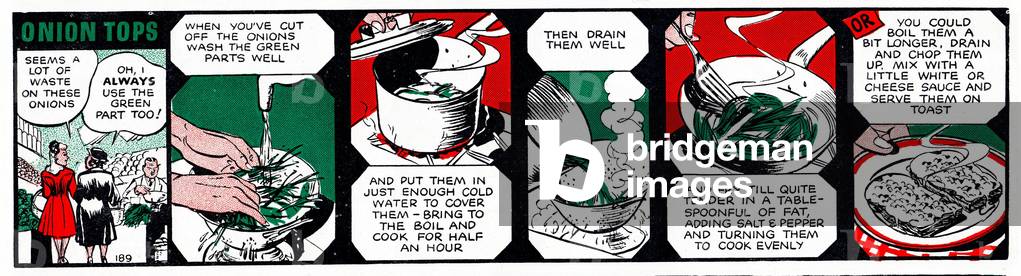 Onion Tops, Patsy's Cookery Strip, c. 1946