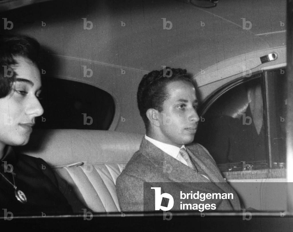 Suez Crisis 1956
King Feisal of Iraq leaving a Cinerama film at the London Casino during talks about the Suez Crisis