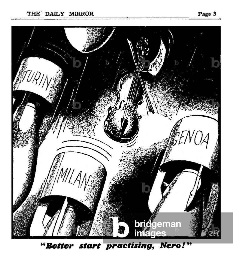 Daily Mirror Zec Cartoon, Published 26th October 1942 (b/w illustration)