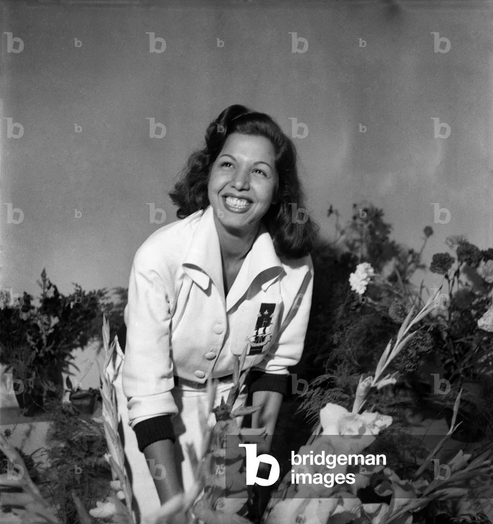 Egyptian belly dancer and actress Samia Gamal who will dance before King Farouk at Deauville in France. May 1953 O25506-001