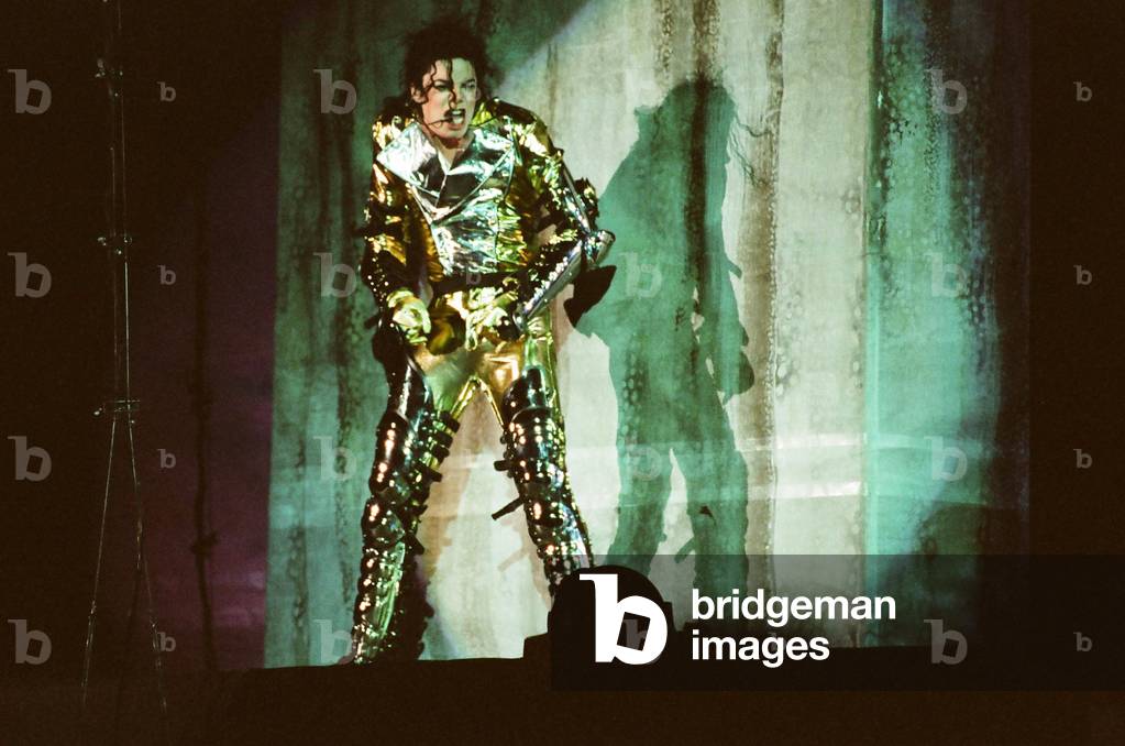 Michael Jackson seen here on stage in Prague, 8th September 1996 (photo)