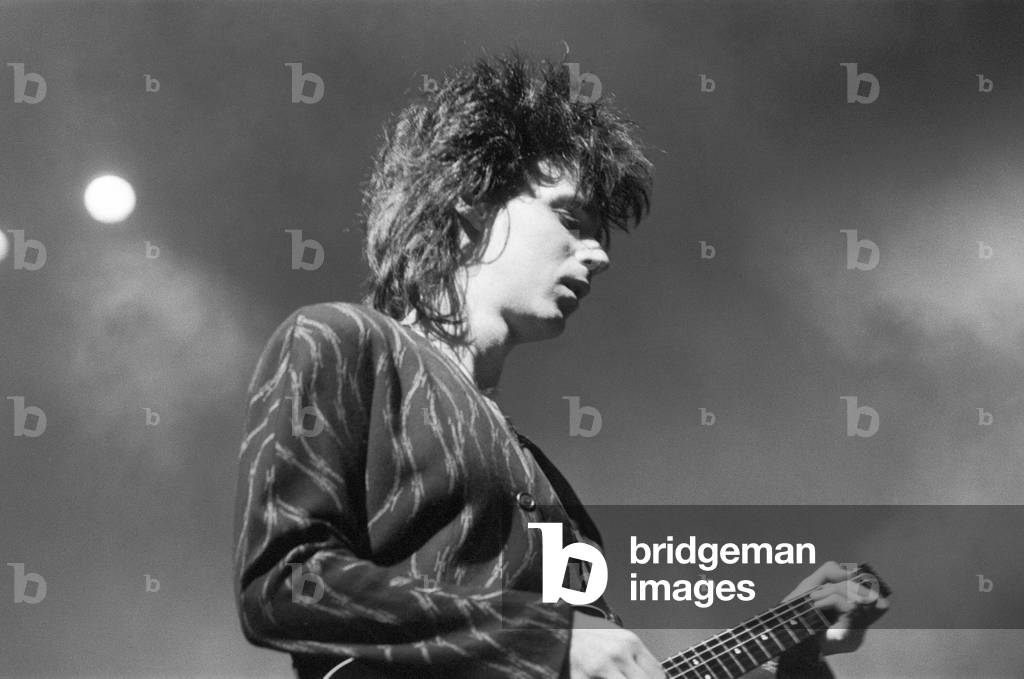 Duran Duran performing at the NEC Arena, a 16,000 capacity venue located adjacent to Birmingham International Airport. 24th December 1988 (b/w photo)