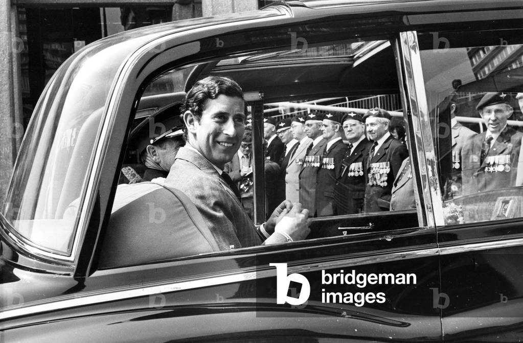 Prince Charles, The Prince of Wales during his visit to the North East 31 May 1978 (b/w photo)