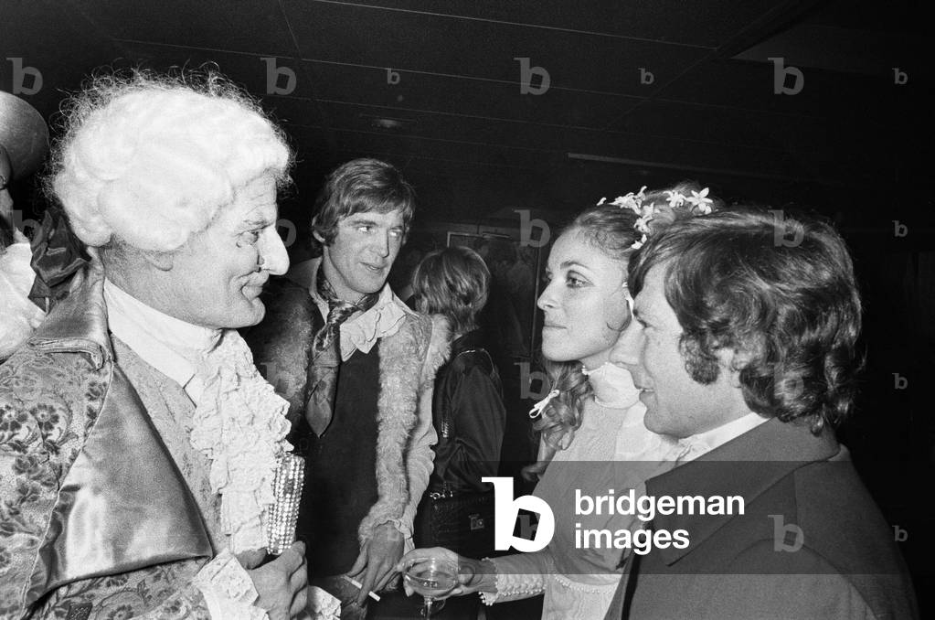 Wedding reception of Polish film director Roman Polanski and his bride, American actress Sharon Tate, held at the London Playboy Club following their wedding at Chelsea Register Office, 20th January 1968  (b/w photo)