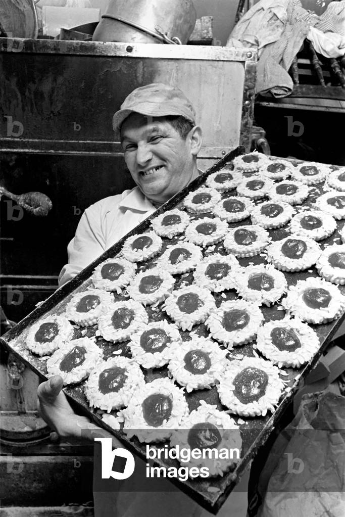 Pastry Chef seen here at work in his Kitchen, 1967 (b/w photo)