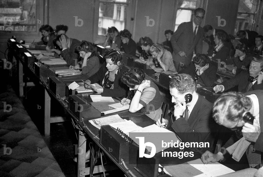 Derby Day betting activity. 3rd June 1949 (b/w photo)