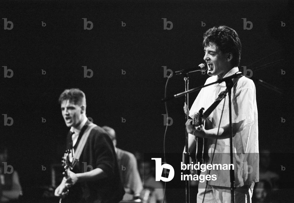 A performance at Liver Aid, Liverpool Empire Theatre. 20th September 1985.
