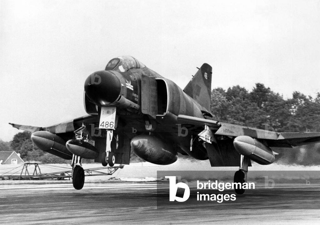 A RAF McDonnell Douglas F-4 Phantom II.
 
 Circa: 01/08/1977