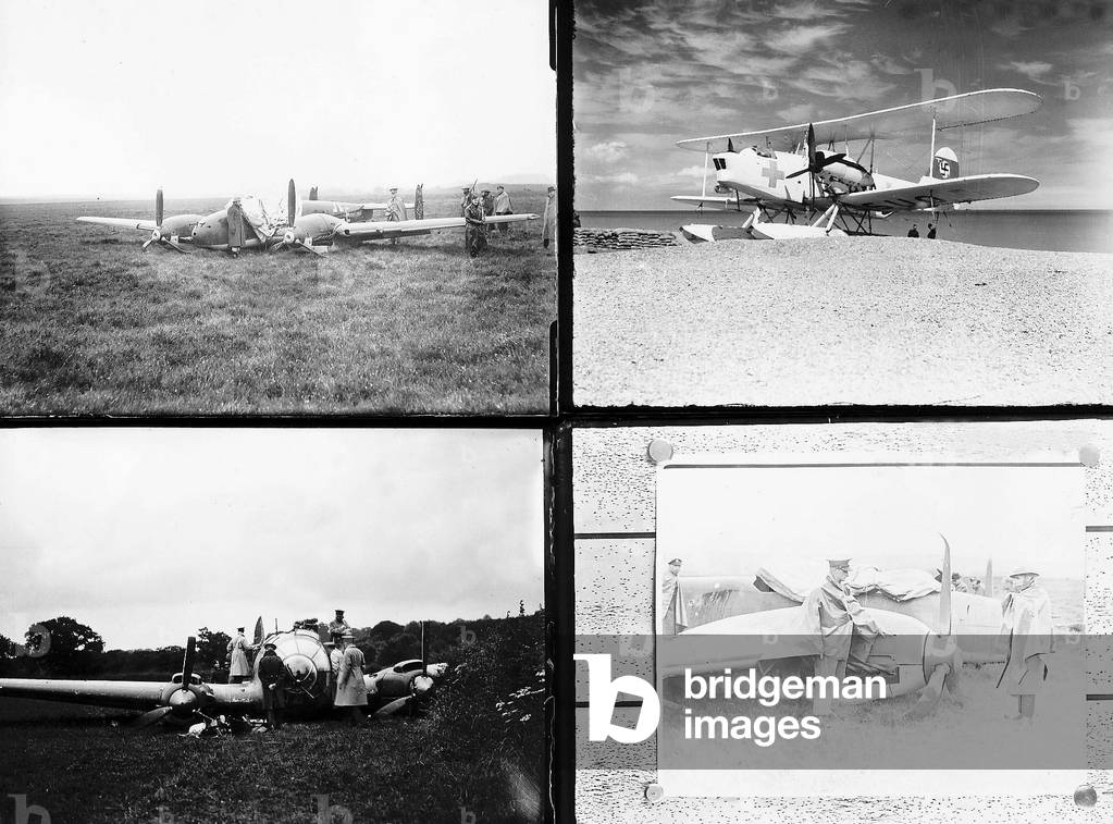 British aircraft used in WW2, c. 1940 (b/w photo)