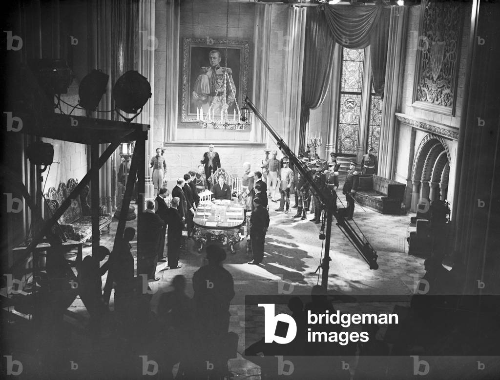 Filming of Love in Exile, directed by Alfred L. Werker, starring Clive Brook actor, at Capitol Studios, Isleworth, 3rd March 1936.