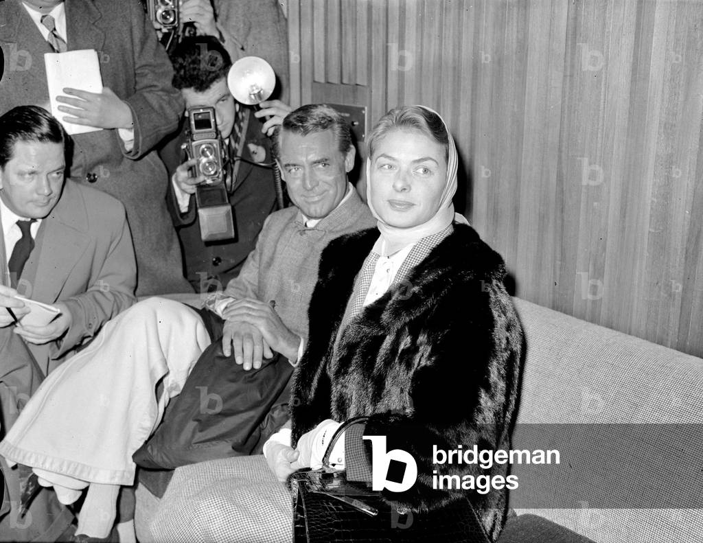 Ingrid Bergman with Cary Grant, November 1957 (b/w photo)
