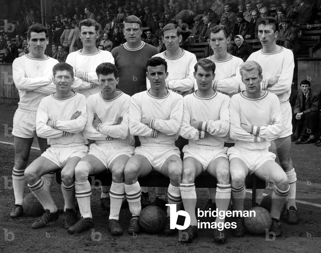 Sport - Football - Swansea Town - Team Picture - Back Row : Evans, Purcell, Dwyer, Thomas, Hayes, Davies : Front Row : Gilligan, Reynolds, Davies G, Morgan, Barrie Jones - April 1963 - (photo)
