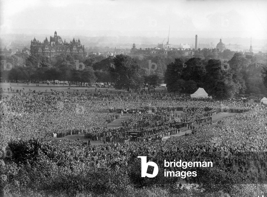 British Union of Fascist meeting in Hyde Park September 1934 (b/w photo)