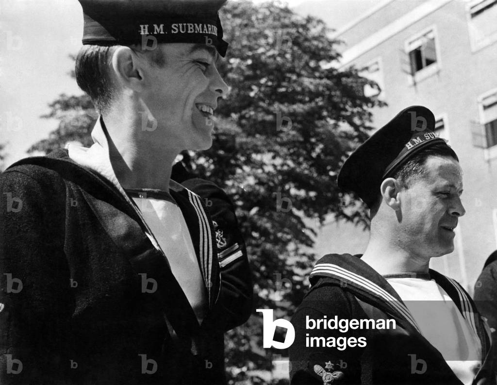 Members of the crew of H. M. Submarine 
