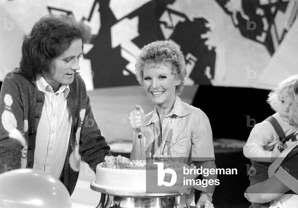 Singer, Petula Clark seen here with Gilbert of Gilbert and Sullivan. November 1974