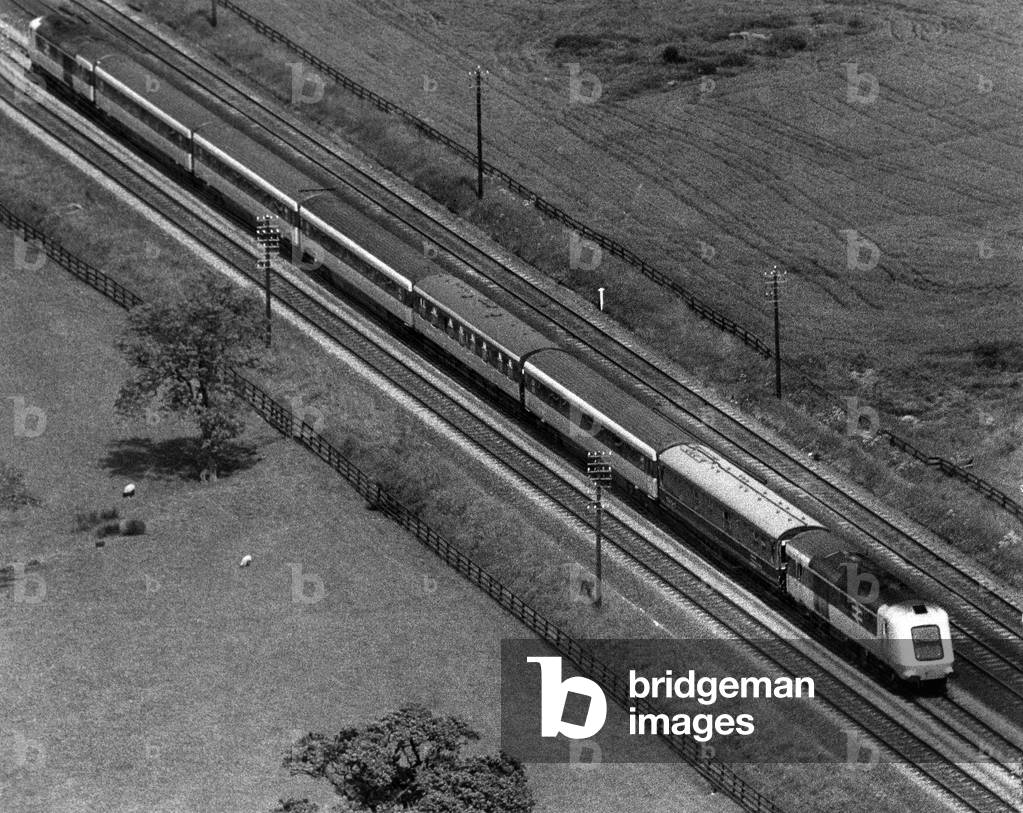 British Rail test their new high speed train out on the West Coast Line. 
June 1973