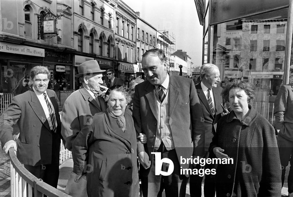 Northern Ireland Secretary Willie Whitelaw seen here talking to shoppers in Londonderry. April 1972 72-4759-003