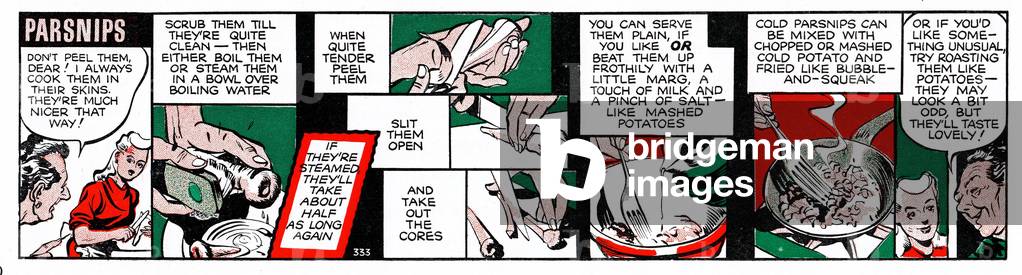 Parsnips, Patsy's Cookery Strip, c. 1946