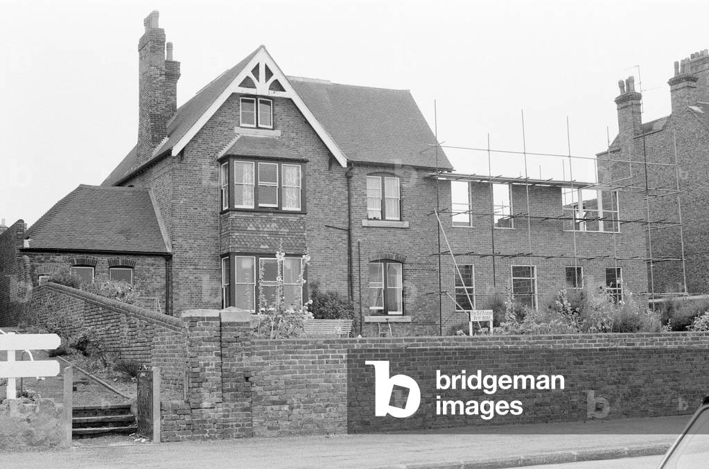 The Old Vicarage Rest Home at Herne Bay in Kent, owned by missing person Freddie Sherwood, who disappeared in July 1978 under mysterious circumstances. Pictured 9th August 1978 (b/w photo)