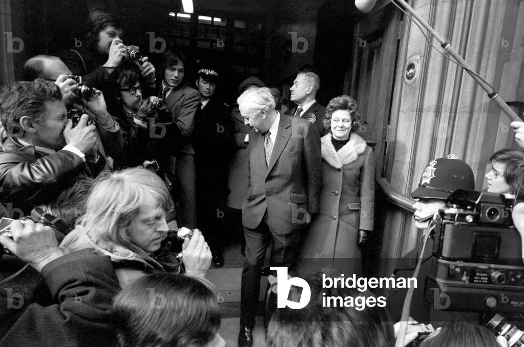 Mr Harold Wilson: Labour party leader seen here on General Election day 1974. February 1974