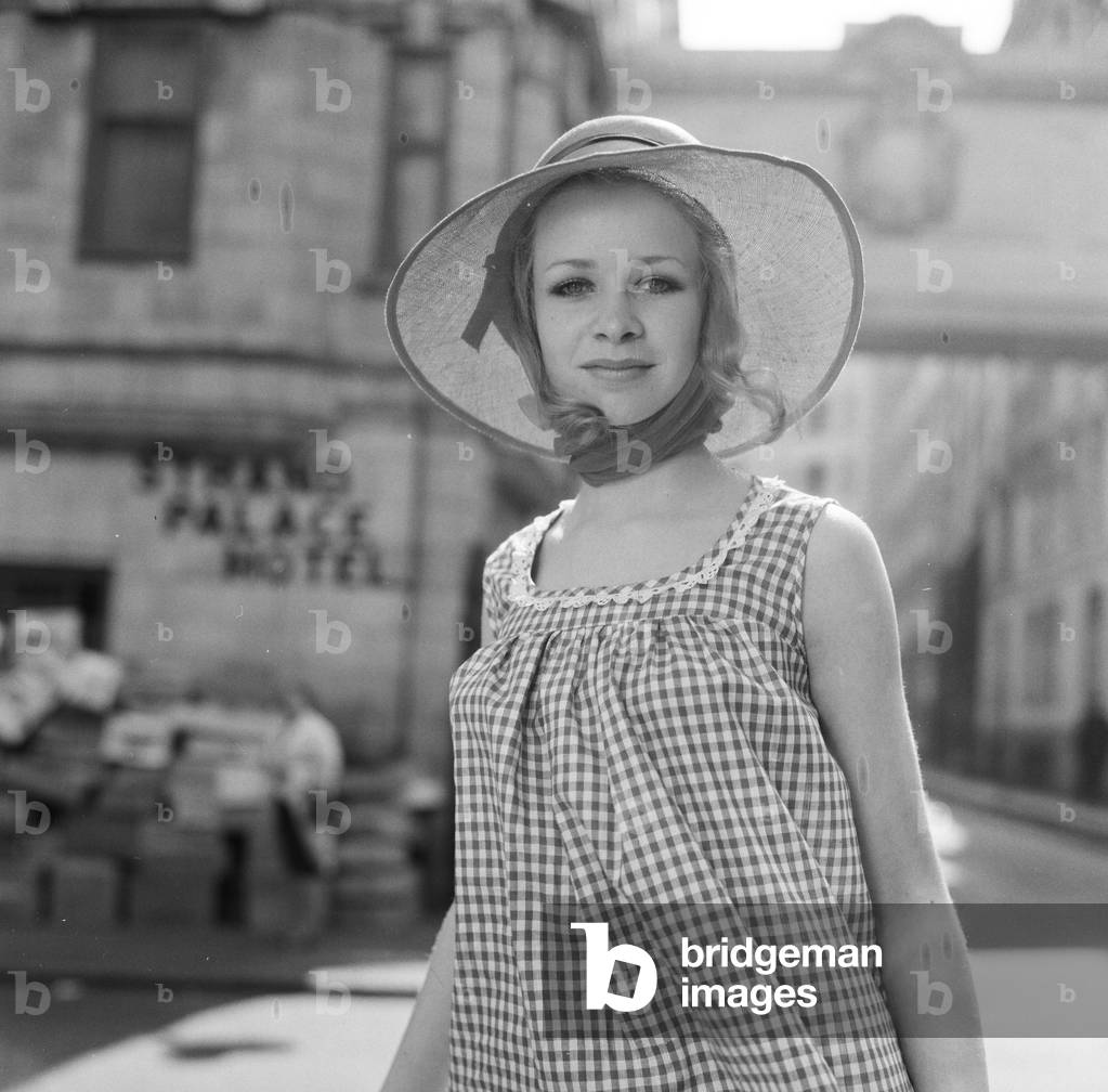 Josie Howard from Essex, contestant in Daily Mirror's Miiss Hot Pants Competition, pictured May 1971. a.k.a. Josephine Howarda.k.a. Jo Howard(b/w photo)