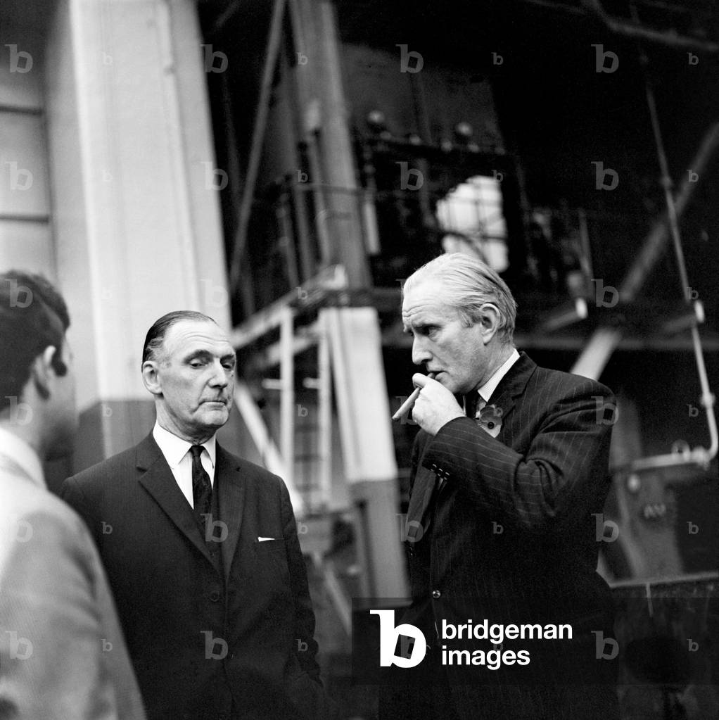 Ulster Prime Minister Mayor James Chichester Clark visits Halland and Wallf shipyard, Belfast. November 1969