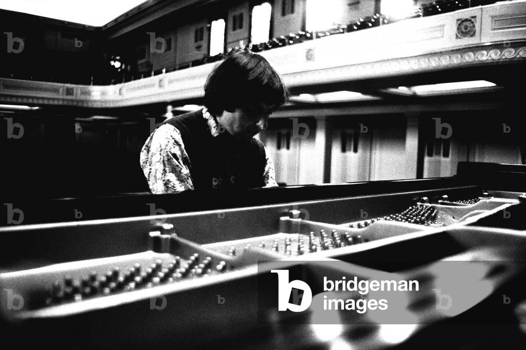 Andre Previn at the City Hall in Newcastle where he will conduct the Northern Sinfonia in a Newcastle Festival concert, 4th October 1971