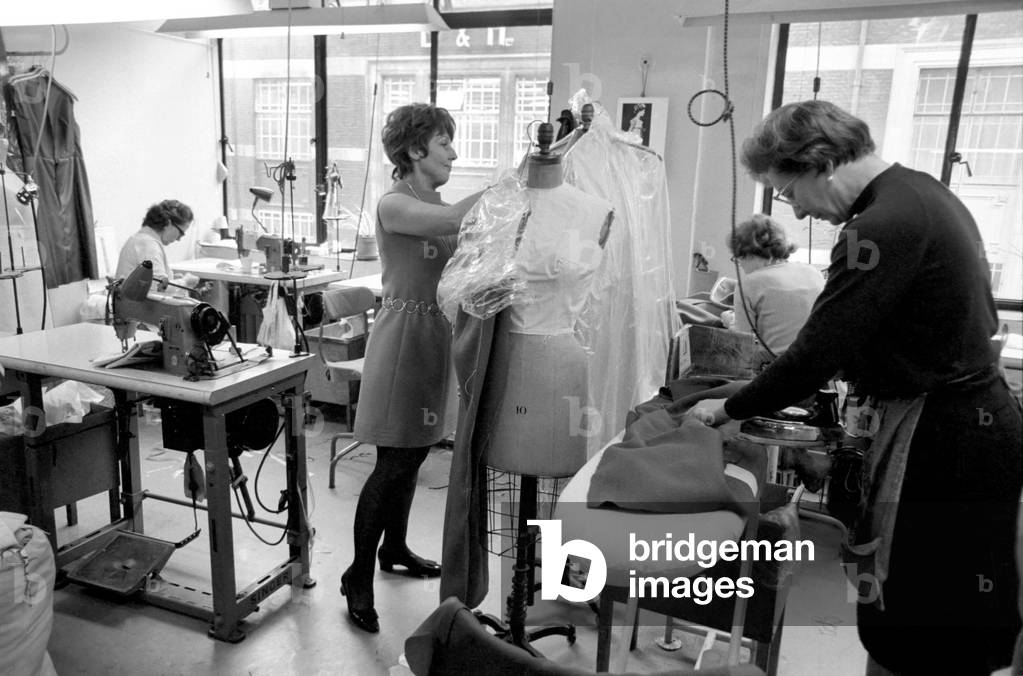 Designer in chief, at Susan Small in Wells Street, W.1., is Maureen Baker, 28th October 1969 (b/w photo)