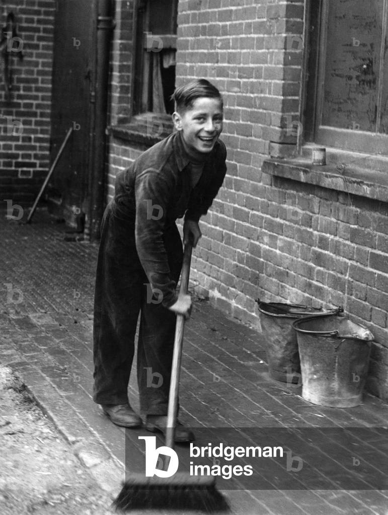 Boy Jockey with a Future in Epsom. October 1944 (b/w photo)
