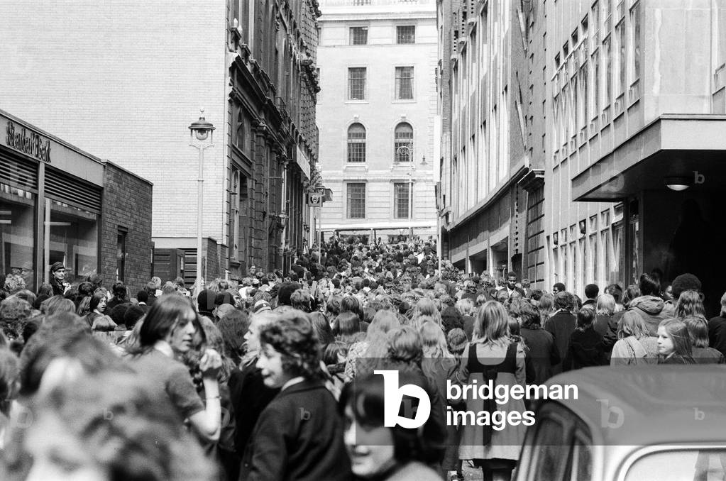 Students Demonstration in London, 17th May 1972 (b/w photo)