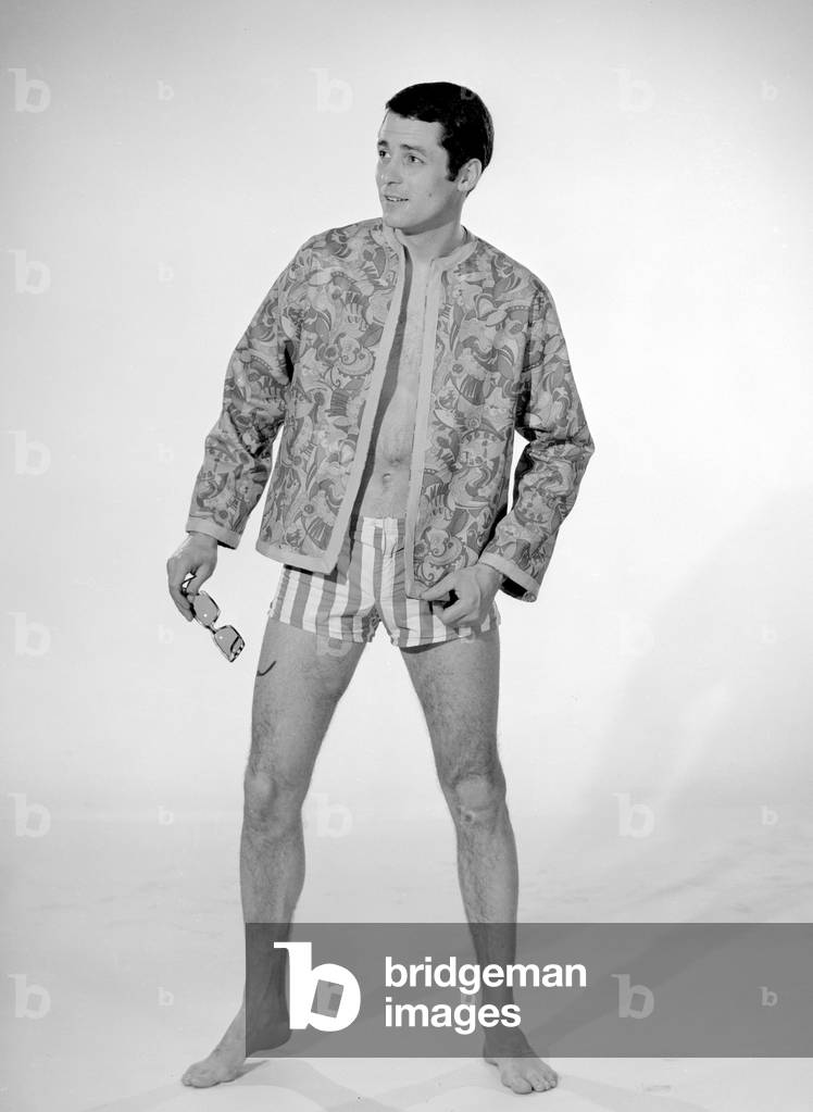 Reveille Fashion Feature Reveille Model seen here modelling a Mexican jacket. c. March 1963 (b/w photo)