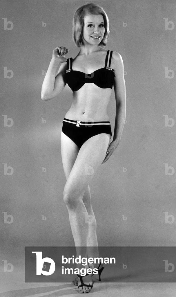 Model wearing a bikini. June 1965