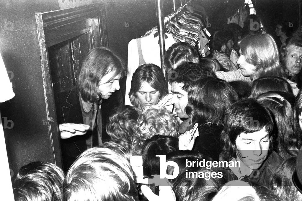 Fans mobbed Ebenezer's Boutique in Silver Street, Durham when Adam Faith came to open it on 21st July, 1972