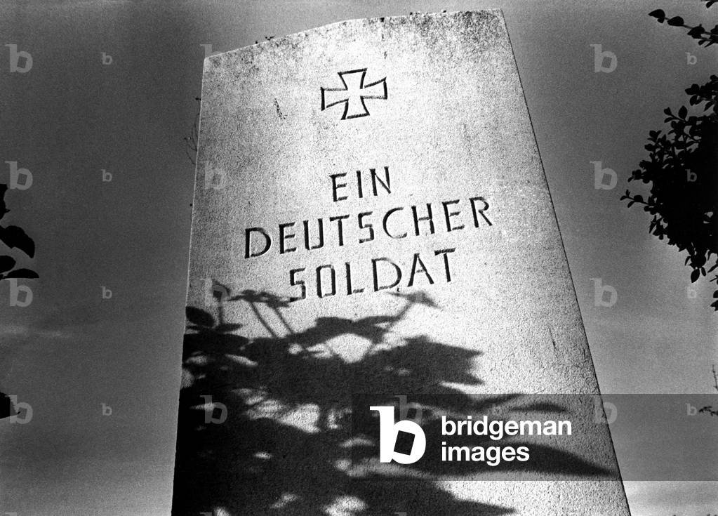 World War Two - Second World War - The North East war grave in Castletown of a German airman. 9th November, 1978 (b/w photo)