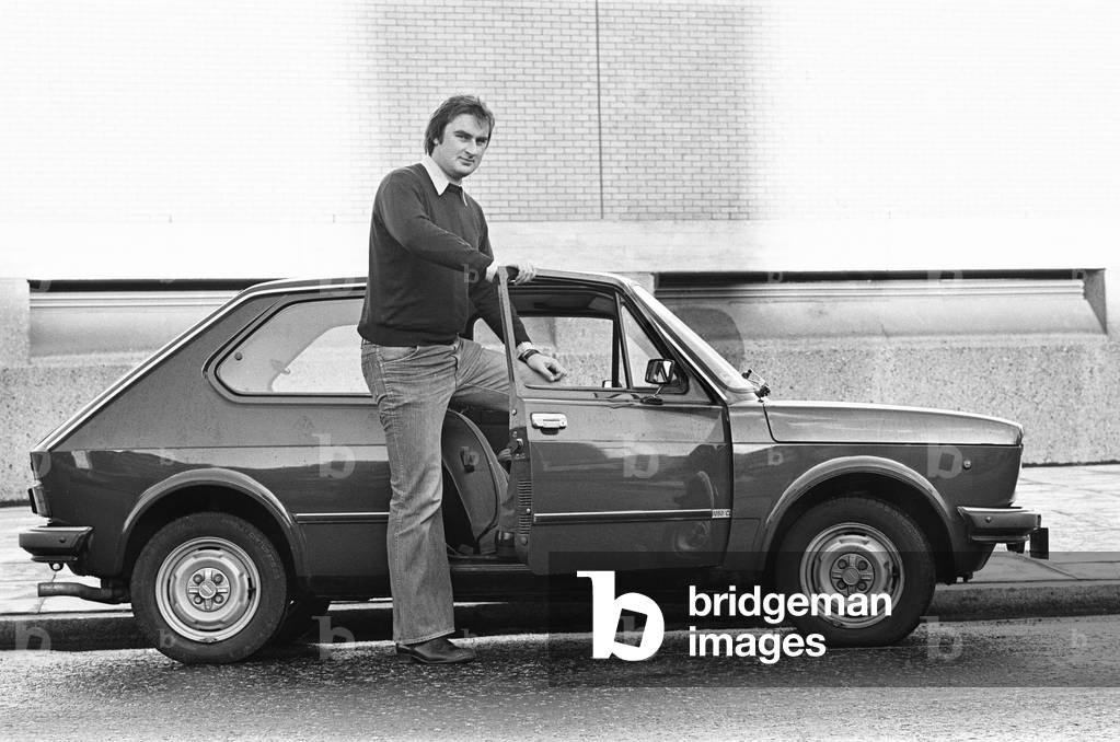 Fiat 127 first prize in the Reveille Win-A-Car competition, c. 1973 (b/w photo)