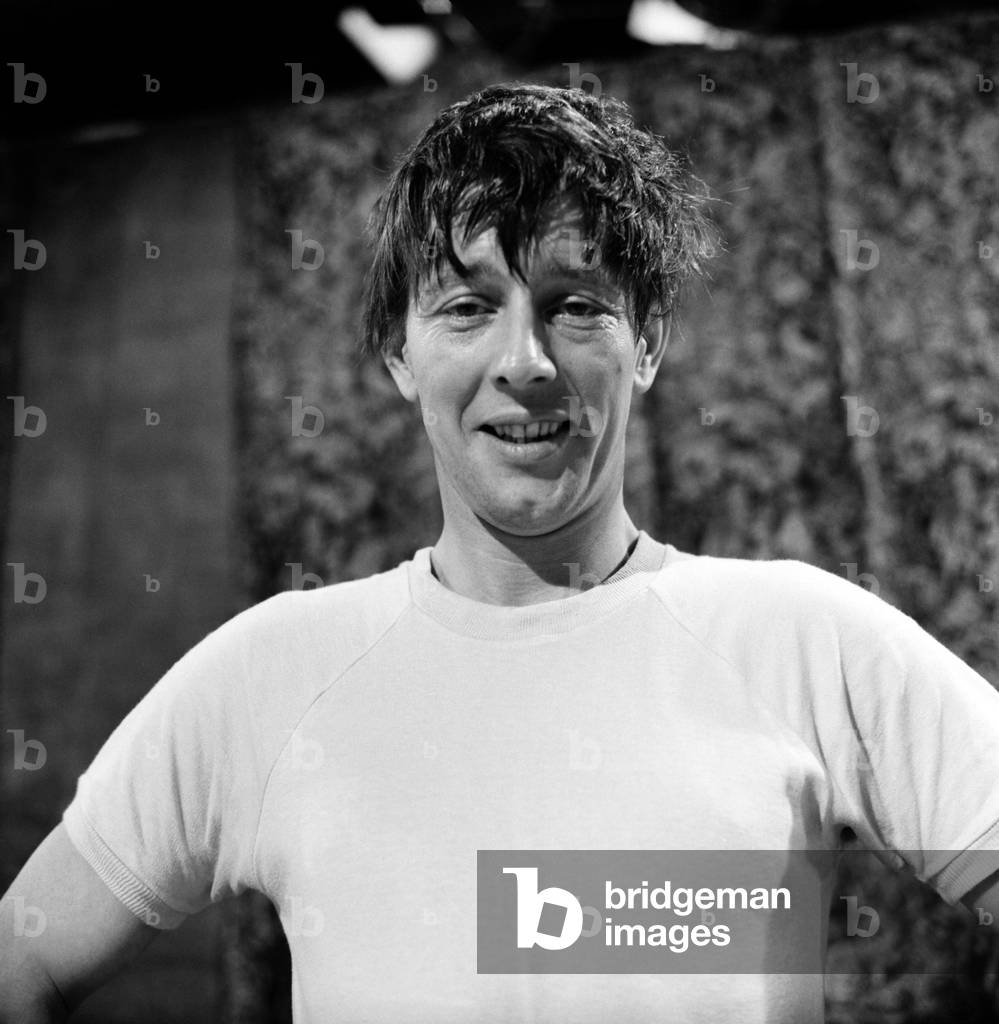 Entertainment Television Programmes. Blue Peter presenter John Noakes in tights and vest without make-up. November 1969