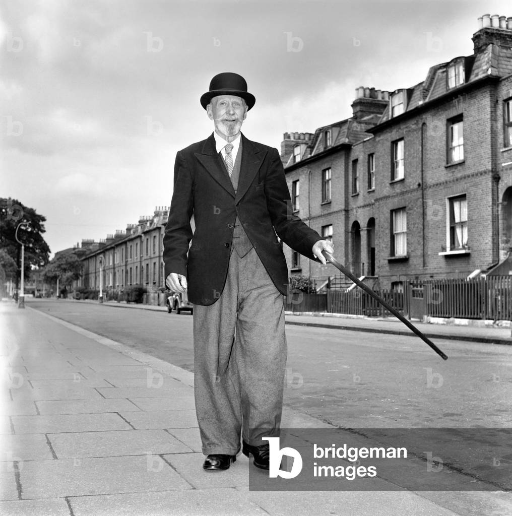 Snappy dressing pensioner. Wally Mill know as the 