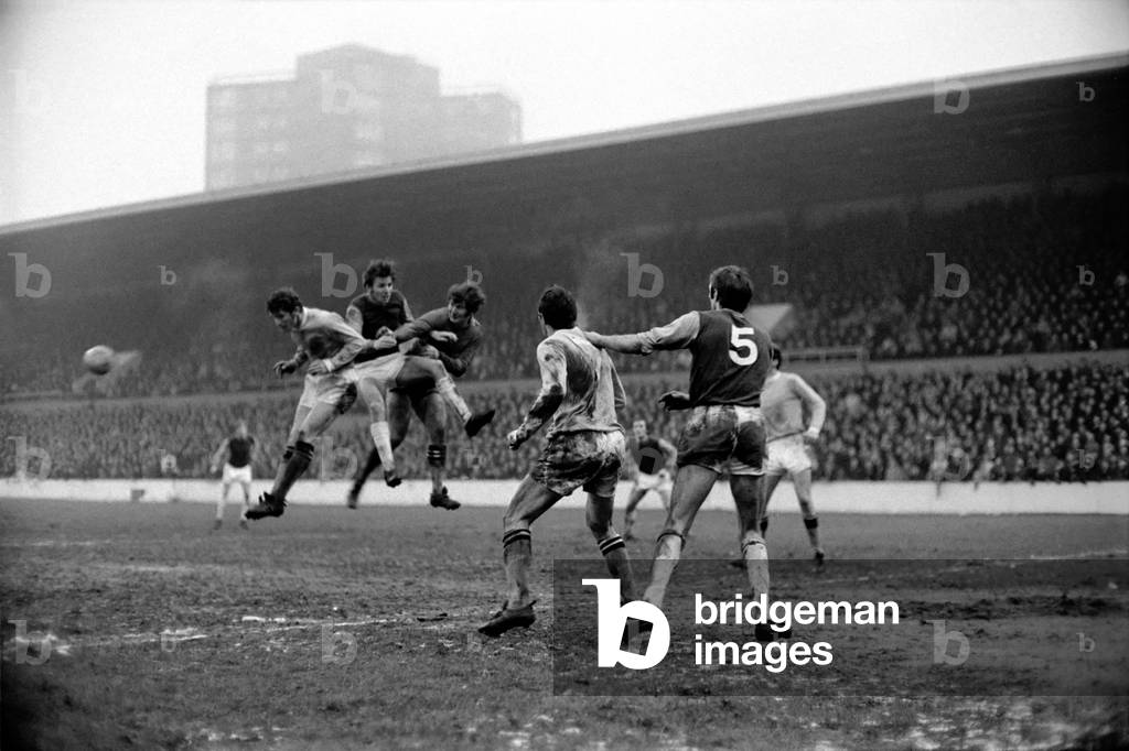 English League Division One match at Upton Park West Ham United 0 v Manchester City 4. Action from the matchDecember 1969 (photo)