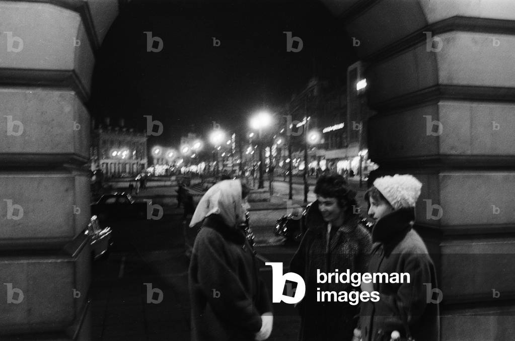 Nottingham City Centre, Saturday Night Sunday Morning Feature 11th - 12th February 1961 (b/w photo)