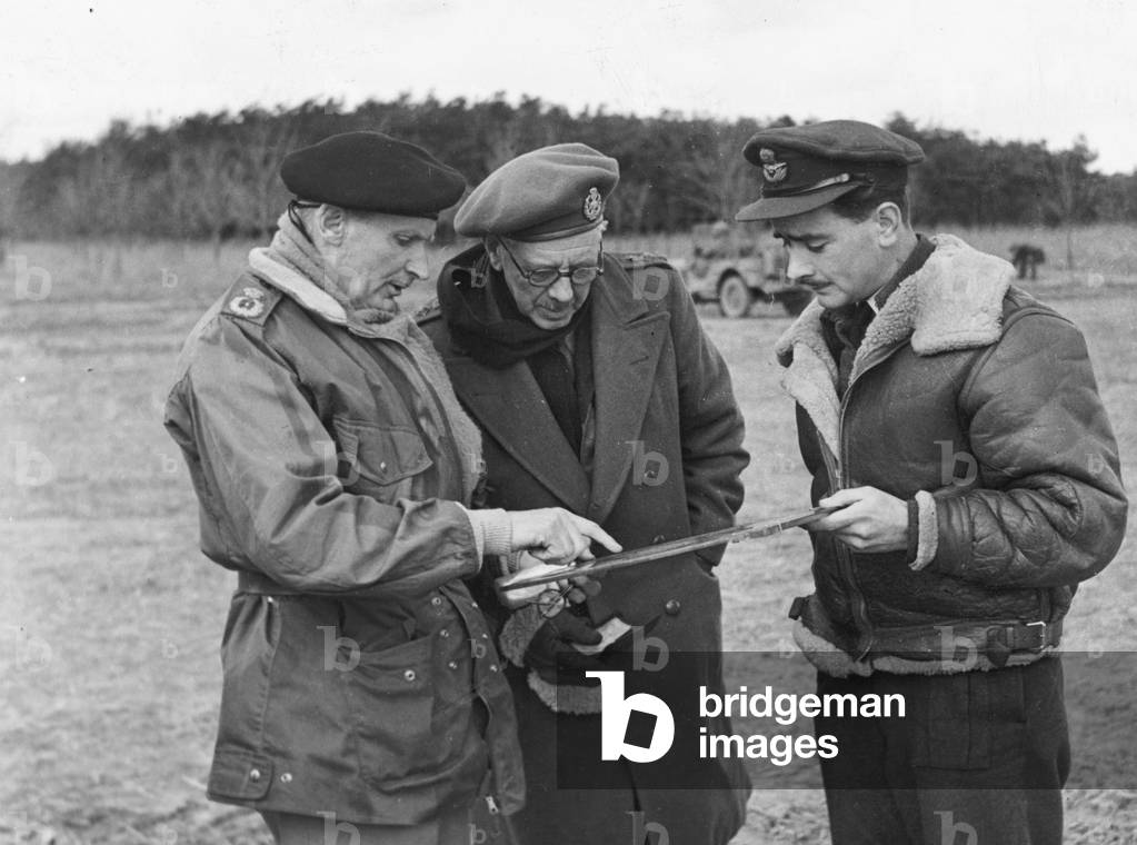Field Marshal Montgomery tours the western front, March 1945
